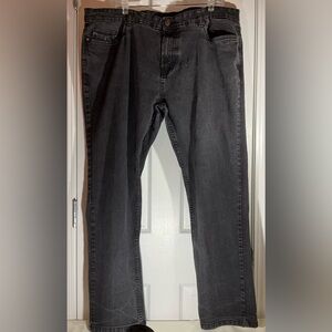 Cultura Men's Black Straight Jeans Size 44/30 Heavy Denim Work Pants Very Good